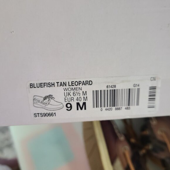 Sperry Top Sider Women's Boat Shoes Size 9 Leather Brown Tan Leopard Print - Picture 11 of 11